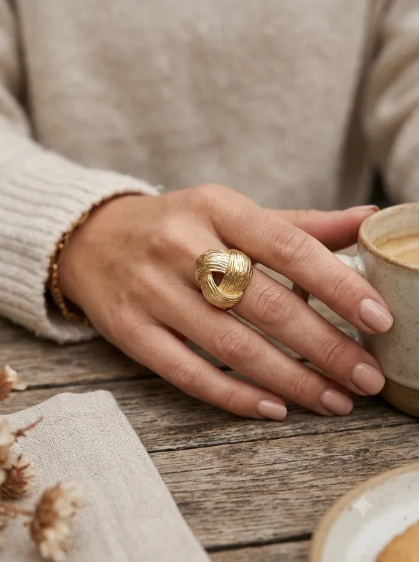 Gold_Tone_Textured_Knot_Ring_for_Women