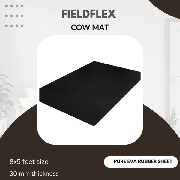 Fieldflex_Black_Eva_Rubber_Cow_Mat_For_Cows_Horses_Buffelos_Bulls_Bpa_Free_And_Waterproof_Easy_To_Clean_8x5_Ft_Mat