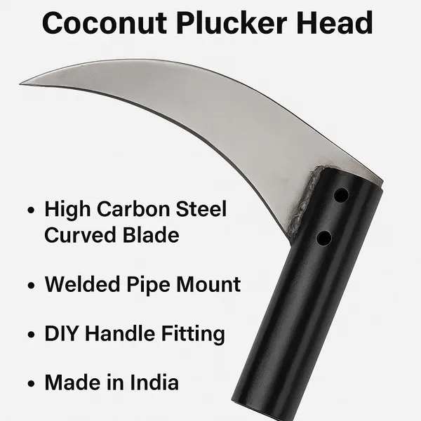 Slicemaster_By_Dhara_Coconut_Plucker_Weeder_Sickle_Steel_Curved_Blade_With_Extendable_Metal_Pipe_Mount_Diy_Handle_Fitting_Tree_Climber_Free_Coconut_Cutter_Made_In_India_Without_Handle