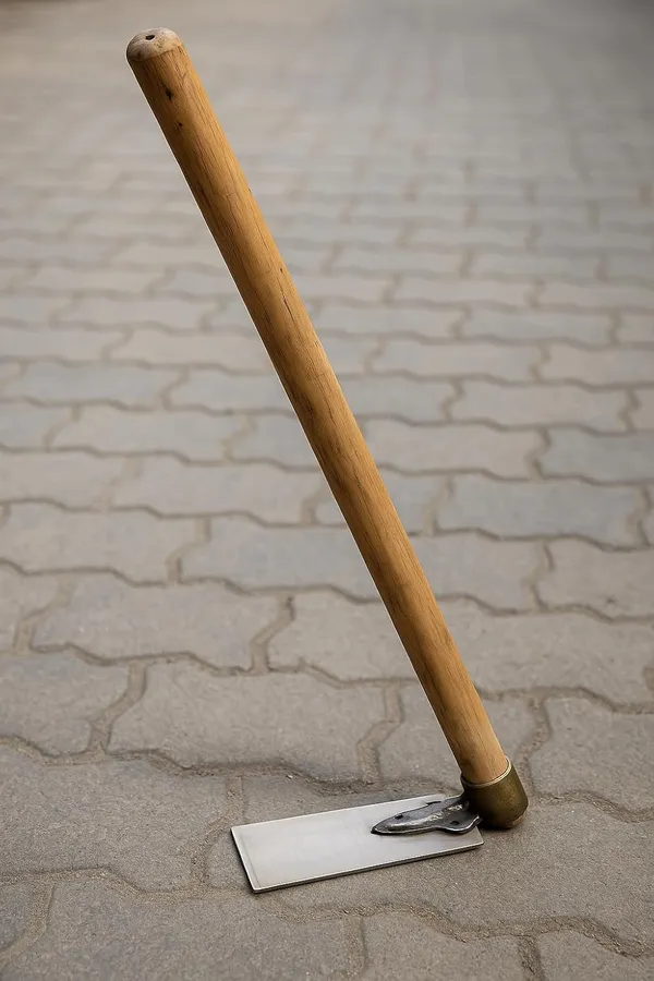 Slicemaster_By_Dhara_9_Inch_Stainless_Steel_Garden_Hoe_Tool_4_Wide_Sharp_Blade_With_Wooden_Handle_For_Weeding_Scrapping_Grass_Cutting_Soil_Tilling_Farming_Use