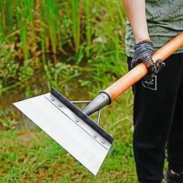 Scrapemaster_By_Dhara_High_Carbon_Steel_Gardening_Scraper_Tool_Sharp_Heavy_Duty_Blade_For_Soil_Peeling_And_Weeding_Extendable_Pipe_Mount_Diy_Handle_Fitting_Kit_And_Bolts_Without_Handle