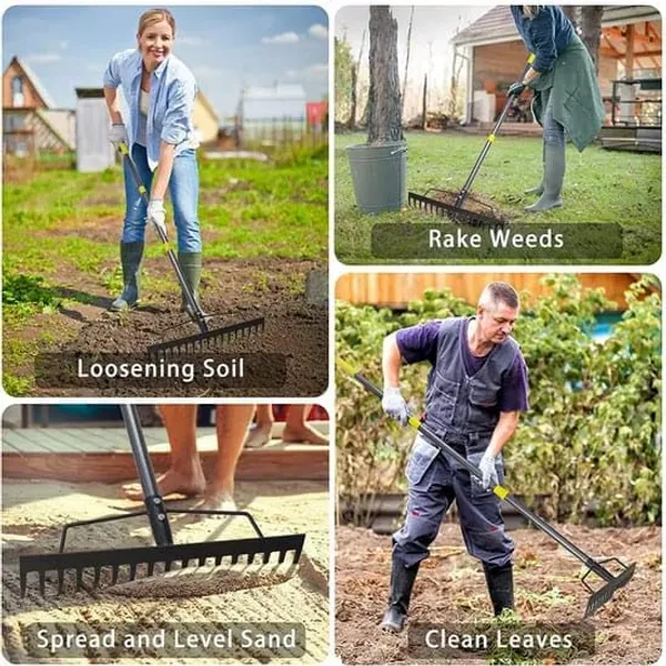 Scrapmaster_By_Dhara_Heavy_Duty_Gardening_Rake_With_16_Teeth_4_Feet_Metal_Handle_Rubber_Grip_Soil_Loosening_Leaf_Gathering_Land_Leveling_Farming_Tool