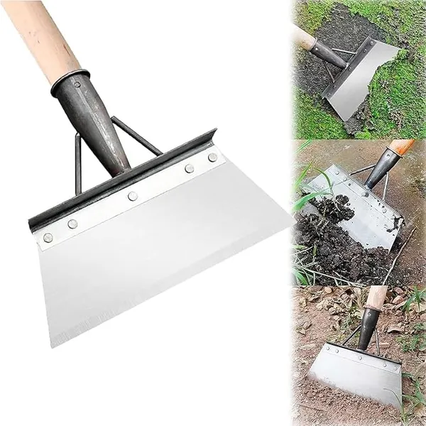 Scrapemaster_By_Dhara_Heavy_Duty_Gardening_Scraper_With_4_Feet_Metal_Handle_High_Carbon_Steel_Blade_Weed_Remover_Soil_Leveler_Farming_Gardening_Tool_For_Digging_Peeling_Cleaning