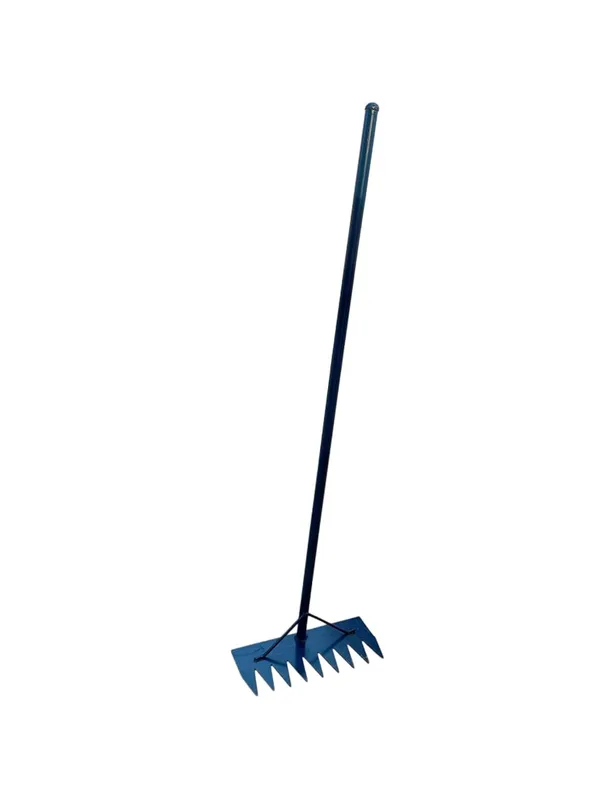 Scrapmaster_By_Dhara_Heavy_Duty_Garden_Rake_For_Agriculture_Farming_High_Carbon_Steel_Teeth_4_Ft_Strong_Pipe_Handle_Powder_Coated_Rust_Free_Tool_For_Soil_Loosening_Levelling_Farm_Cleaning