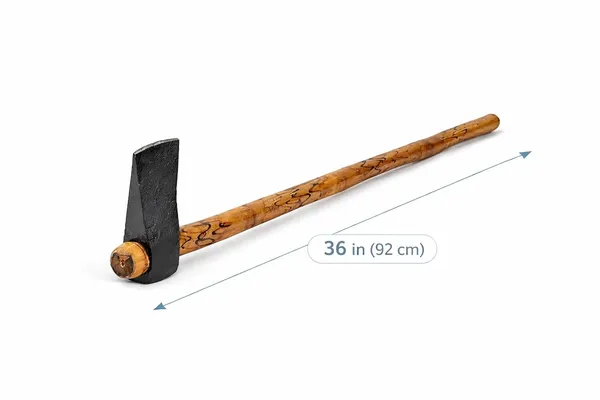 Idol_Heavy_Duty_2_Kg_Axe_With_Bamboo_Handle_Kulhadi_For_Tree_Cutting_Gardening_Agricultural_Use_Tempered_Iron_Blade_Durable_Wooden_Handle_Axe