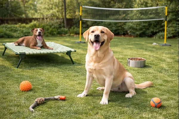 Pawforge_By_Dhara_Foldable_Elevated_Dog_Bed_2x3_Feet_Heavy_Duty_1_Inch_Round_Metal_Pipe_Frame_10_Inch_Height_Nylon_Strap_Sleeping_Surface_Portable_Indoor_Outdoor_Pet_Bed