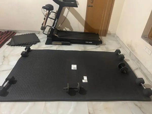 Progrip_By_Dhara_Eva_Rubber_Gym_Mat_8_5_Feet_30mm_Thick_Heavy_Duty_Exercise_Flooring_For_Treadmill_Dumbbell_Weightlifting_Area_Anti_Slip_Shock_Absorbing_Noise_Reduction_Black