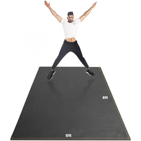 Progrip_By_Dhara_Eva_Rubber_Gym_Mat_8_5_Feet_30mm_Thick_Heavy_Duty_Exercise_Flooring_For_Treadmill_Dumbbell_Weightlifting_Area_Anti_Slip_Shock_Absorbing_Noise_Reduction_Black