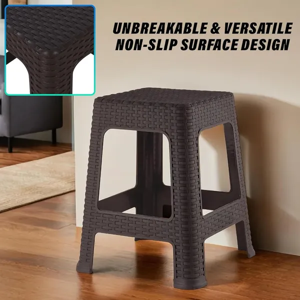 Idol_Stool_Plastic_Sitting_Stool_Heavy_Duty_Lightweight_Durable_Non_Slip_Surface_Indoor_Outdoor_Use_For_Home_Kitchen_Bathroom_Garden_Office_Brown_49_Cm_Height