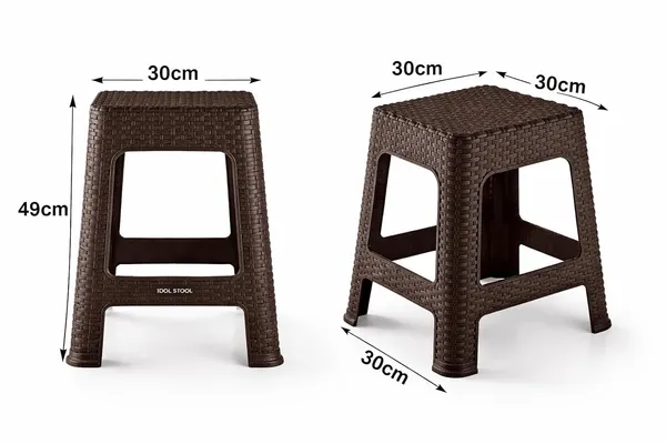 Idol_Stool_Plastic_Sitting_Stool_Heavy_Duty_Lightweight_Durable_Non_Slip_Surface_Indoor_Outdoor_Use_For_Home_Kitchen_Bathroom_Garden_Office_Brown_49_Cm_Height