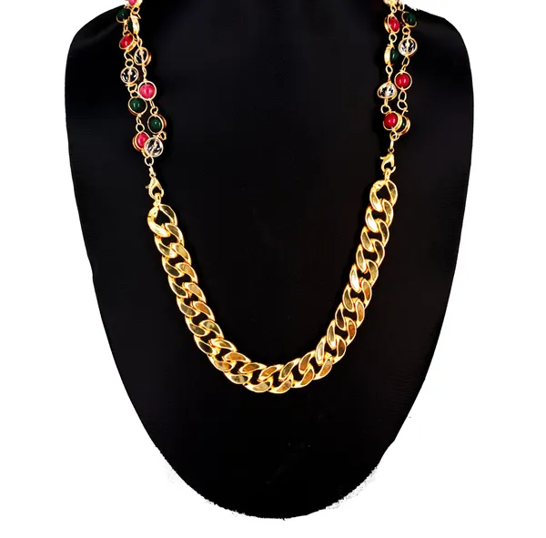 SHANKHRAJ_MALL_Gold_and_Pearl_Necklace_Set,_Two_Styles_-_Choker_and_Long_Necklace