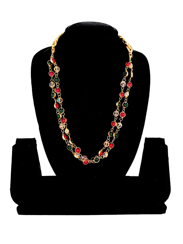 SHANKHRAJ_MALL_Gold_and_Pearl_Necklace_Set,_Two_Styles_-_Choker_and_Long_Necklace