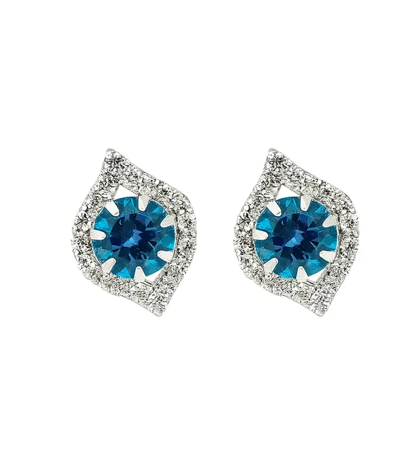 Crystal_Stud_Earrings_with_Red_Stone_and_Clear_Rhinestone_Halo,_Silver-Toned_(SKY_BLUE)