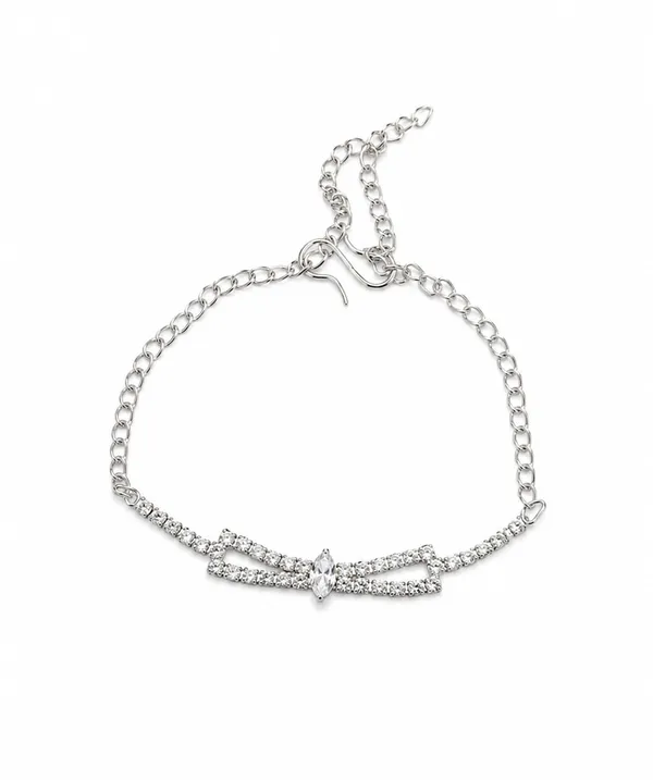SHANKHRAJ_MALL_Double_Row_Crystal_Bracelet_for_Men_|_Adjustable_CZ_Tennis_Bracelet_with_Marquise_Center_Stone_|_Stylish_for_Boys_&_Men