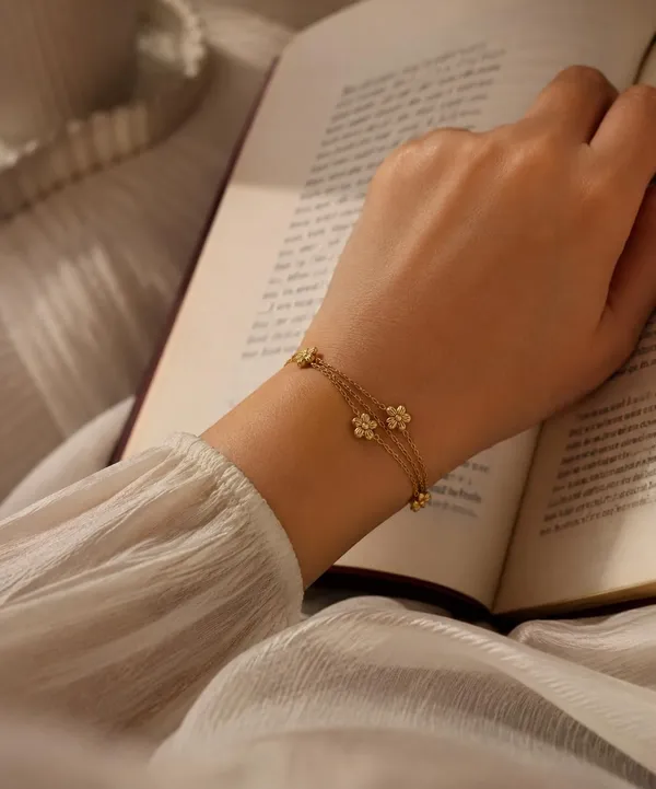 Gold_Plated_Multi_Layer_Floral_Charm_Bracelet_for_Women_|_Adjustable_Chain_Bracelet_|_Flower_Charm_Bracelet_|_Fashion_Jewelry_|_Gift_for_Girls_&_Women