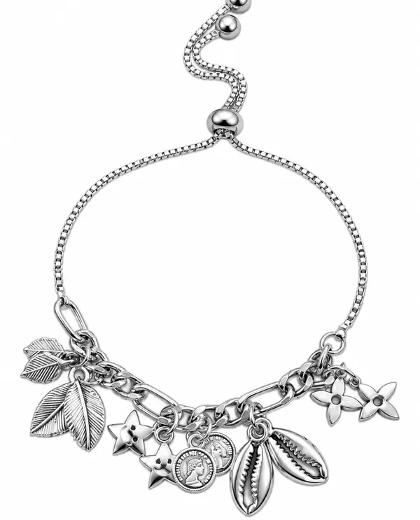 Silver_Tone_Multi_Charm_Bracelet_for_Women_&_Girls,_A694