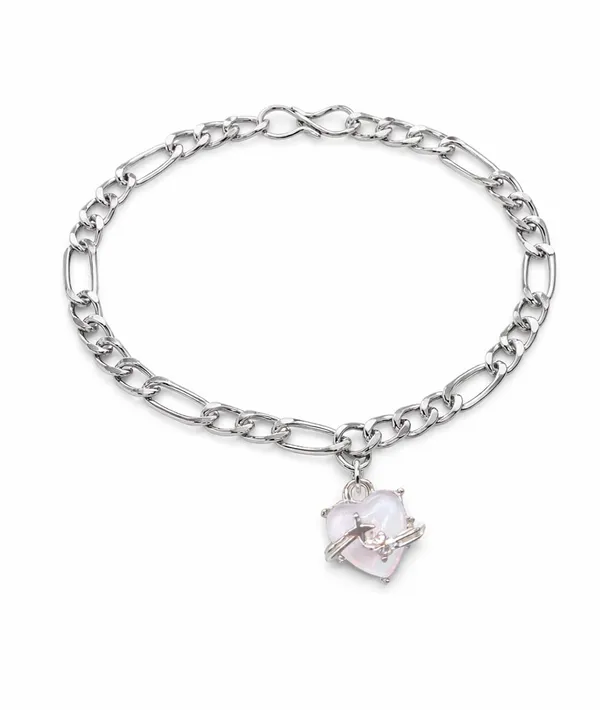Silver_Tone_Heart_Charm_Bracelet_for_Women_|_Designer_Chain_Bracelet_with_Pink_Crystal_Heart_Pendant_|
