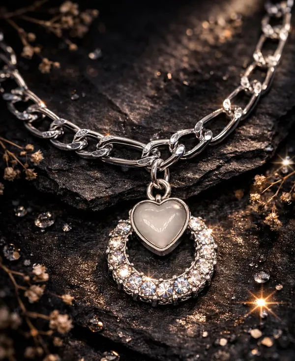Silver_Tone_Heart_Charm_Bracelet_for_Women_|_Designer_Chain_Bracelet_with_Heart_&_Crystal_Circle_Pendant