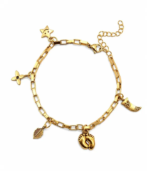 SHANKHRAJ_MALL_Gold-Plated_Charm_Bracelet_with_Leaf,_Star,_Flower,_Moon,_and_Baby_Feet_Charms,_Chain_Link_Style