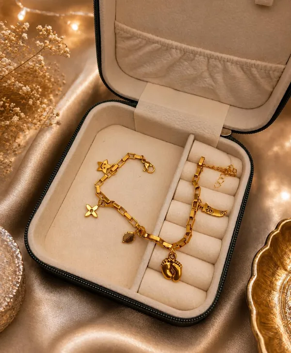 SHANKHRAJ_MALL_Gold-Plated_Charm_Bracelet_with_Leaf,_Star,_Flower,_Moon,_and_Baby_Feet_Charms,_Chain_Link_Style