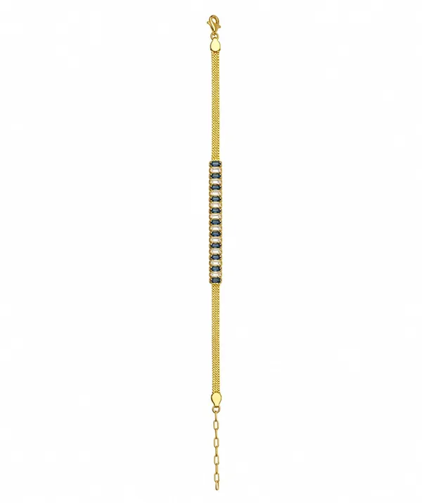 SHANKHRAJ_MALL_Gold_Plated_Stone_Bracelet_for_Women_&_Girls,_BLUE