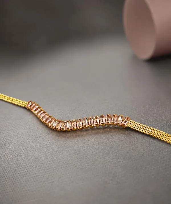 SHANKHRAJ_MALL_Gold_Plated_Stone_Bracelet_for_Women_&_Girls,_PINK