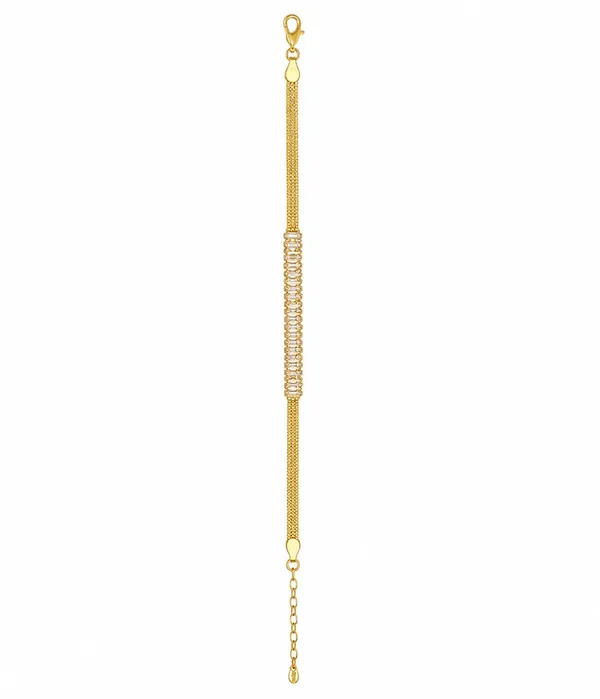 SHANKHRAJ_MALL_Gold_Plated_Stone_Bracelet_for_Women_&_Girls,_WHITE