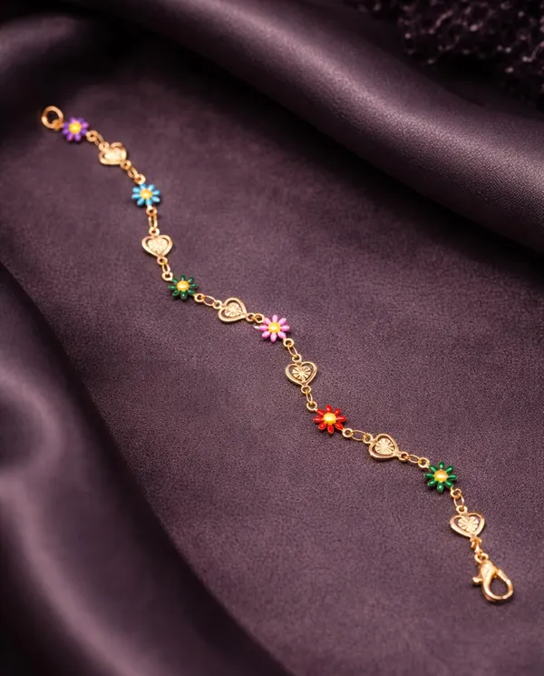 Gold_Plated_Beaded_Bracelet_for_Women_|_Pearl_&_Pastel_Stone_Charm_Bracelet_|_Adjustable_Chain_Link_Bracelet_(A423)
