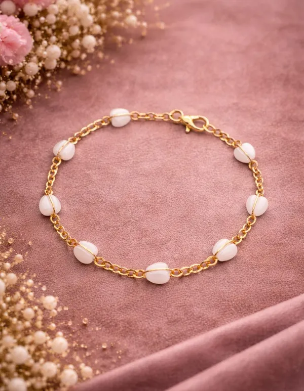 Gold_Plated_Beaded_Bracelet_for_Women_|_Pearl_&_Pastel_Stone_Charm_Bracelet_|_Adjustable_Chain_Link_Bracelet_(A424)