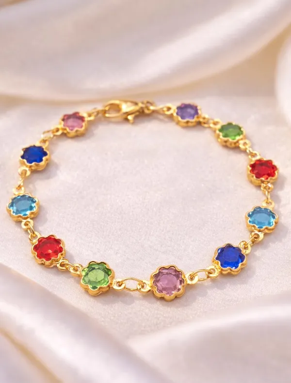 Gold_Plated_Beaded_Bracelet_for_Women_|_Pearl_&_Pastel_Stone_Charm_Bracelet_|_Adjustable_Chain_Link_Bracelet_(A403)