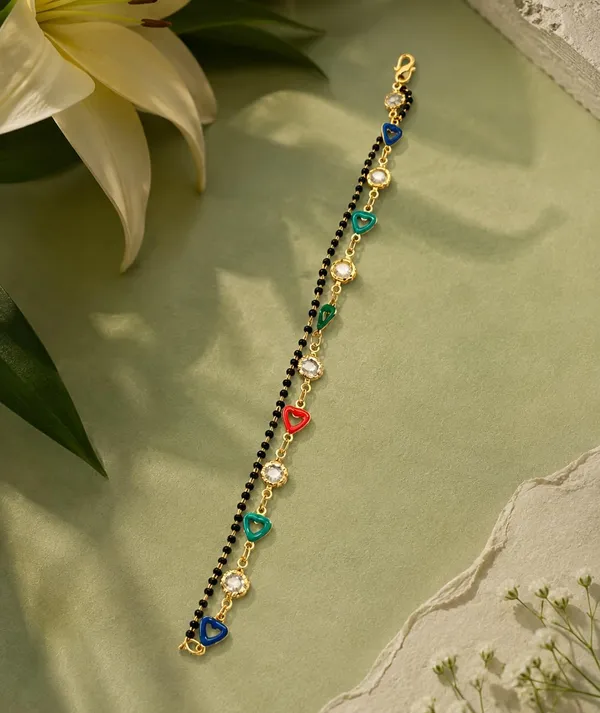 Black_Bead_Mangalsutra_Bracelet_with_Gold_Charms_(A665)