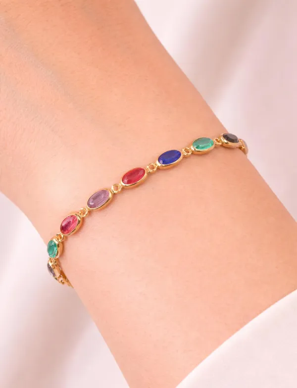 Gold_Plated_Beaded_Bracelet_for_Women_|_Pearl_&_Pastel_Stone_Charm_Bracelet_|_Adjustable_Chain_Link_Bracelet_(A399)