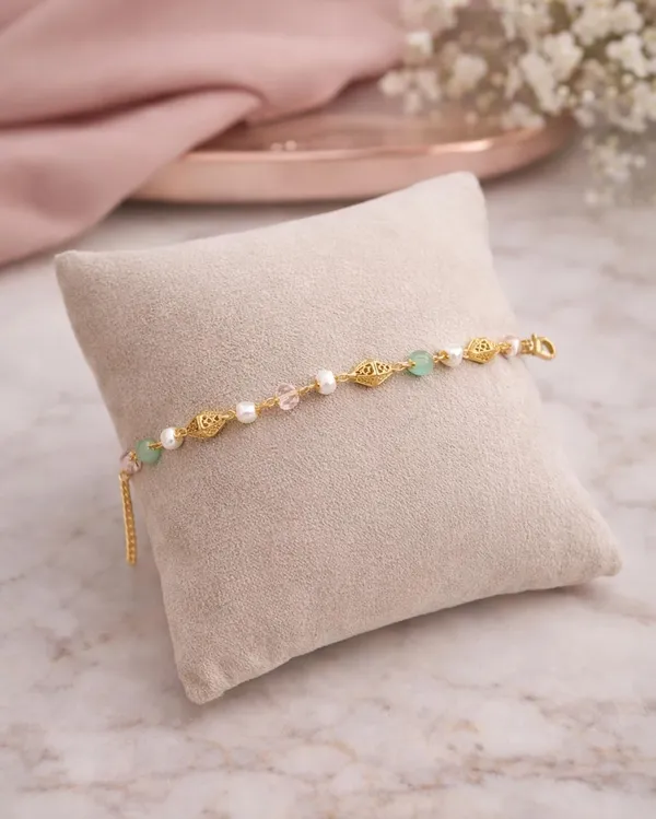 Gold_Plated_Beaded_Bracelet_for_Women_|_Pearl_&_Pastel_Stone_Charm_Bracelet_|_Adjustable_Chain_Link_Bracelet