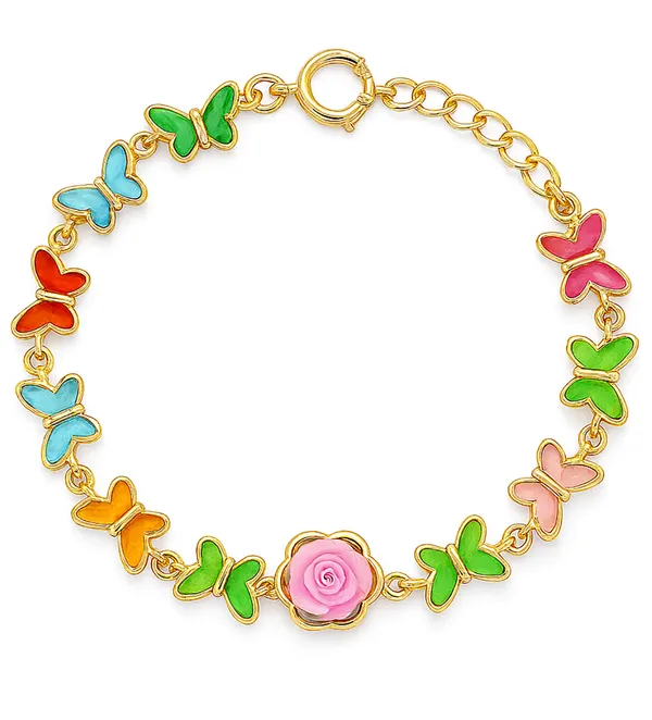 Rainbow_Stone_Bracelet_with_Rose_Charm_(A242)