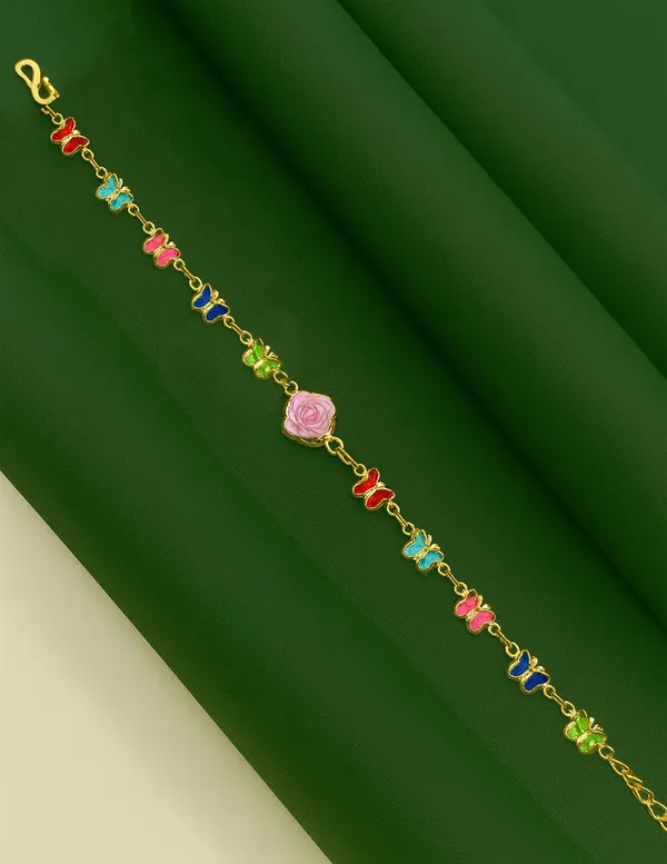 Rainbow_Stone_Bracelet_with_Rose_Charm_(A242)