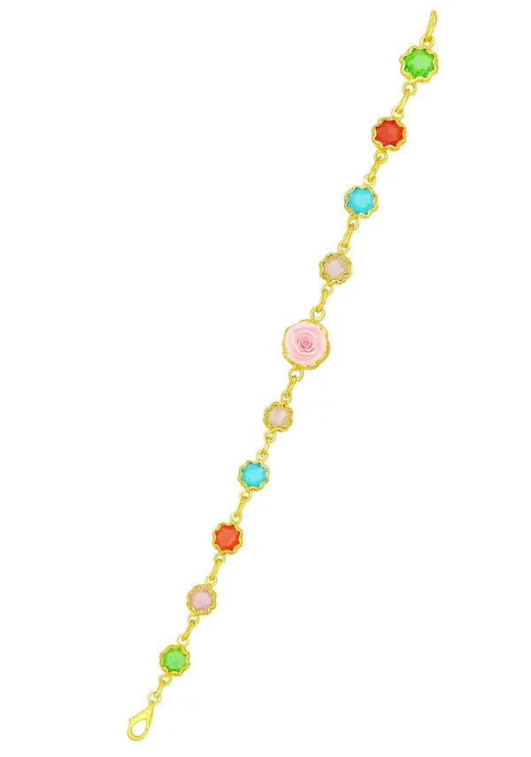 Rainbow_Stone_Bracelet_with_Rose_Charm_(A229)
