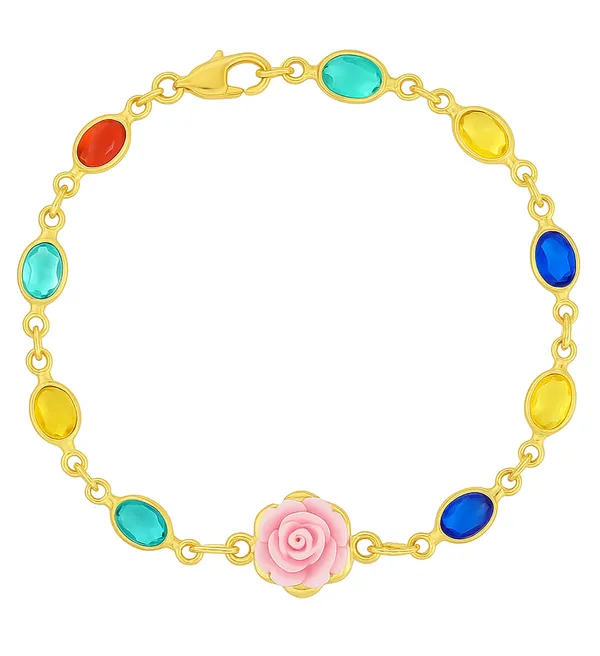 Rainbow_Stone_Bracelet_with_Rose_Charm_(A244)