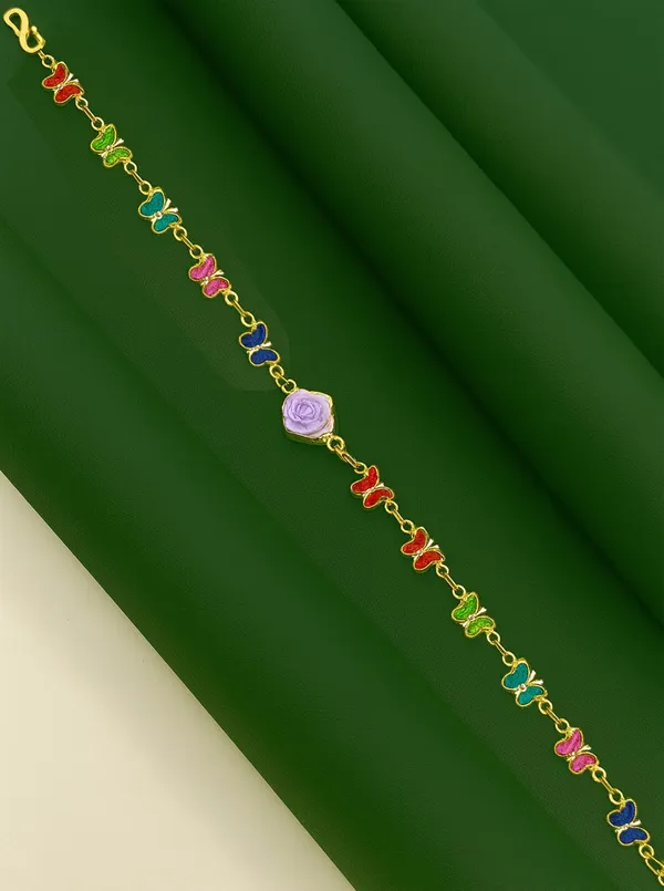 Rainbow_Stone_Bracelet_with_Rose_Charm_(A243)