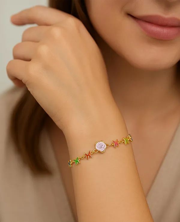Rainbow_Stone_Bracelet_with_Rose_Charm_(A243)