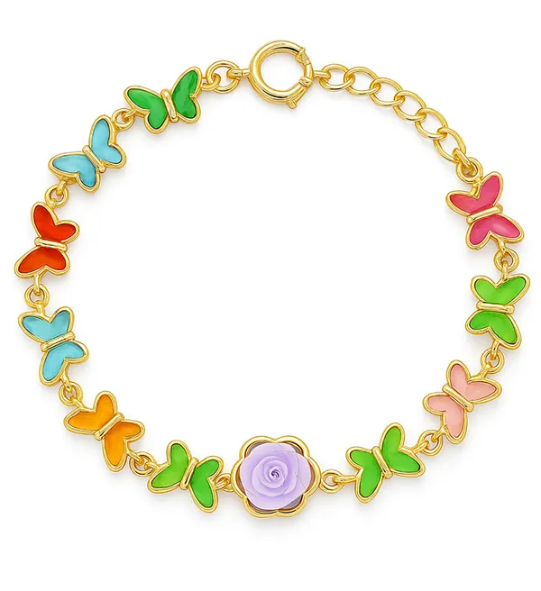 Rainbow_Stone_Bracelet_with_Rose_Charm_(A243)