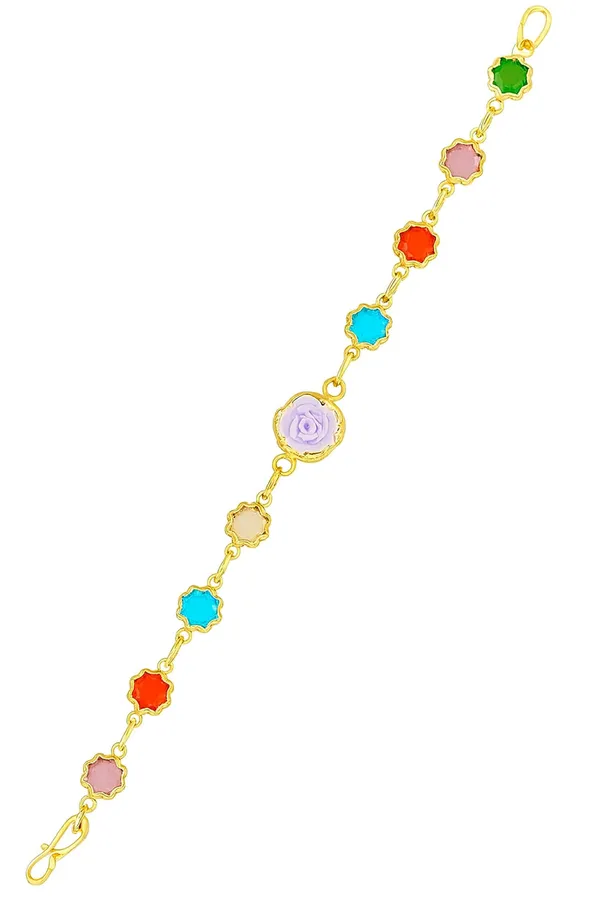 Rainbow_Stone_Bracelet_with_Rose_Charm_(A231)
