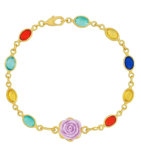 Rainbow_Stone_Bracelet_with_Rose_Charm_(A245)