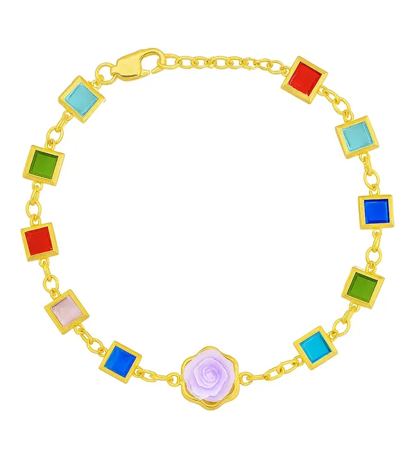 Rainbow_Stone_Bracelet_with_Rose_Charm_(A239)