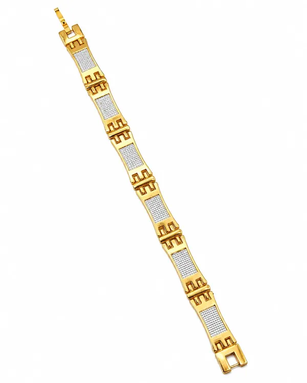 SHANKHRAJ_MALL_Gold-Tone_Greek_Key_Link_Bracelet_with_Crystal_Pave_Panels