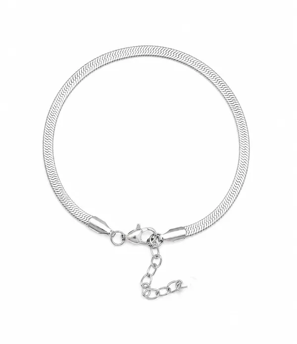Gold_Herringbone_Chain_Bracelet_with_Heart_Charm,_Lobster_Clasp,_Adjustable_Flat_Snake_Chain_(SILVER)