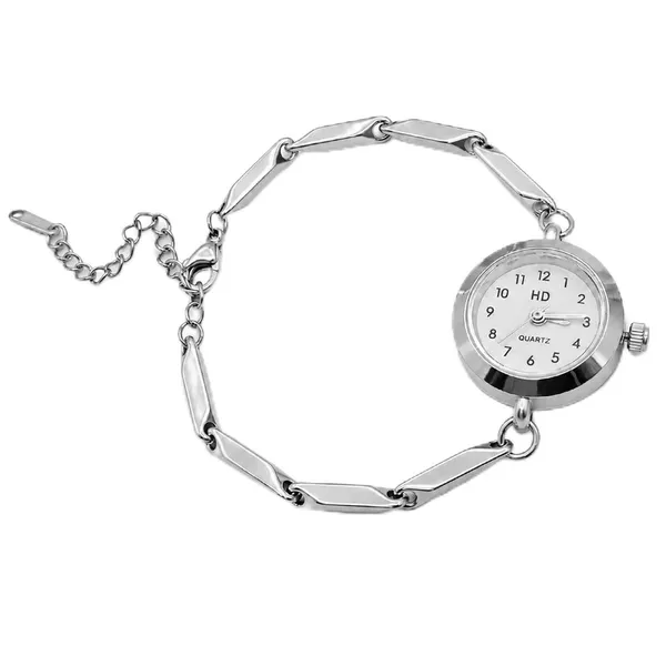 Quartz_Women's_Bracelet_Watch,_Silver-Tone_Chain_Link_Band,_SILVER