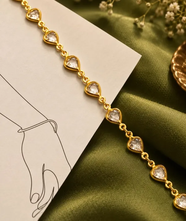 SHANKHRAJ_MALL_Gold-Plated_Crystal_Stone_Link_Chain_Bracelet