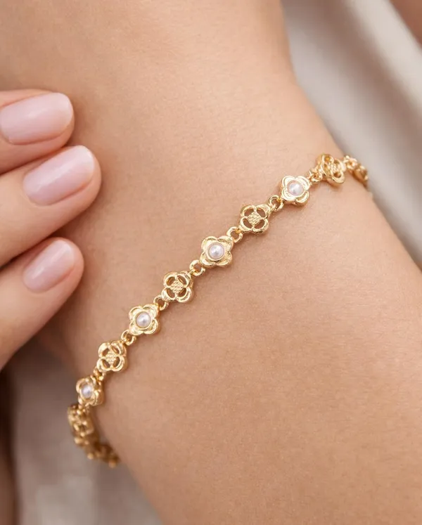 Gold_Plated_Beaded_Bracelet_for_Women_|_Pearl_&_Pastel_Stone_Charm_Bracelet_|_Adjustable_Chain_Link_Bracelet_(A419)