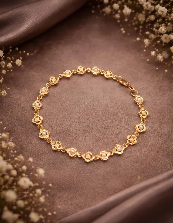 Gold_Plated_Beaded_Bracelet_for_Women_|_Pearl_&_Pastel_Stone_Charm_Bracelet_|_Adjustable_Chain_Link_Bracelet_(A419)