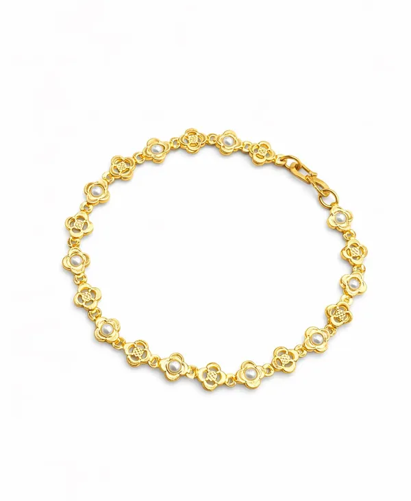 Gold_Plated_Beaded_Bracelet_for_Women_|_Pearl_&_Pastel_Stone_Charm_Bracelet_|_Adjustable_Chain_Link_Bracelet_(A419)